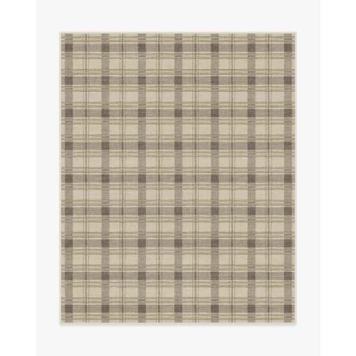 Piper Plaid Neutral Flatwoven Rug | Ruggable US