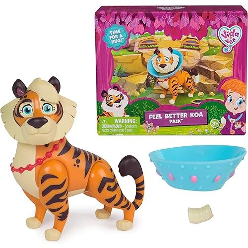 Vida the Vet, Feel Better Koa Pack with Koa Action Figure, a Cast and a Recovery Cone Accessory, Kids Toys for Girls & Boys Ages 3 and up