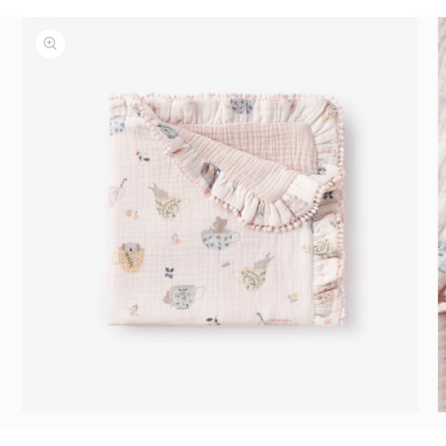 Tea Party Organic Muslin Security Blanket