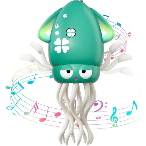 Dancing Octopus Baby Toys for Toddlers 1-3, Electric Crawling Magic Octopus Music Funny Squid Infant Toys for 1 2 3 Year Old Girl Boy Gifts, Green