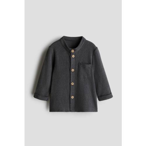 BAND-COLLAR JERSEY SHIRT