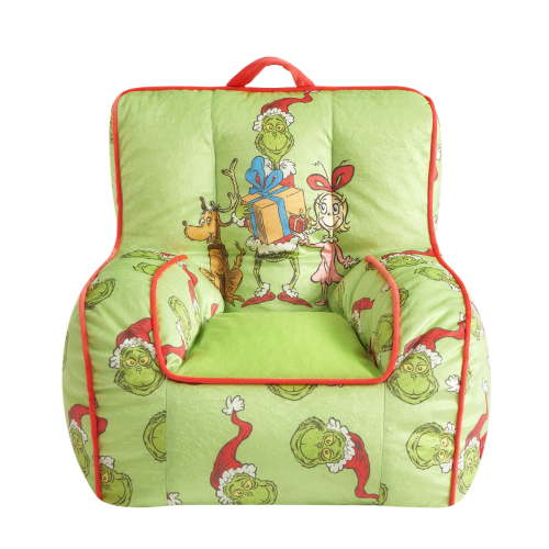 Grinch 18" Toddler Square Beanbag Chair, Green