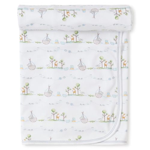 kissy kissy Baby Boys Noah's Print Blanket, Light Blue, One Size