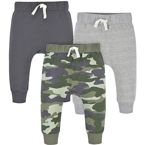 Gerber Baby Boys' Toddler 3-Pack Jogger Pants