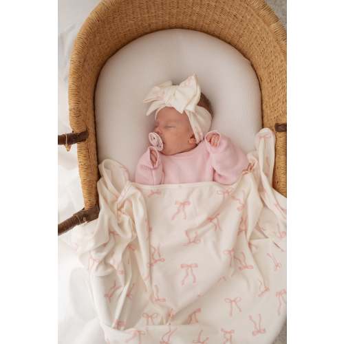 Swaddle Set | Pink Bows – Little and Fern