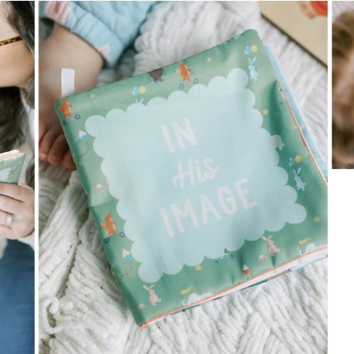 In His Image Fabric Baby Book – Tiny Theologians