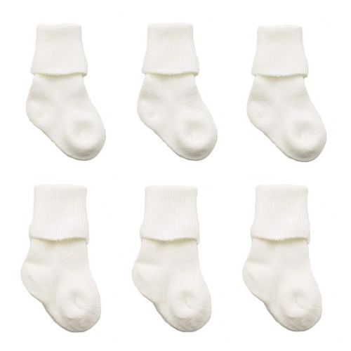 Infant Soft Combed Cotton Socks, Perfect 6 Pair Pack Booties