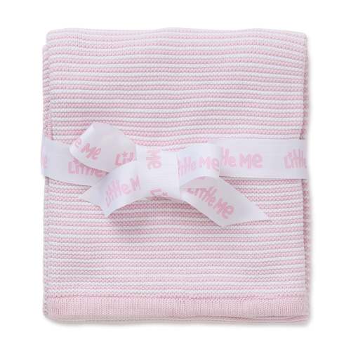 Pink Textured Receiving Blanket