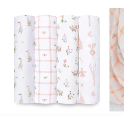 Country Floral Cotton Muslin Swaddle 4 Pack | aden + anais