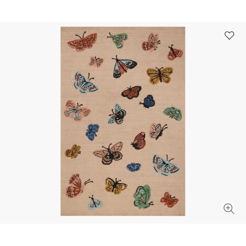 Highgrove Butterfly House Wool Hooked Rug | Rifle Paper Co.