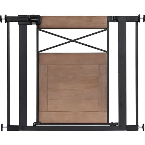 Safety 1st Adjustable Baby Gate for Doorways, Modern Farmhouse Style Gates for Pets, Toddlers, Babies, Children, Wood