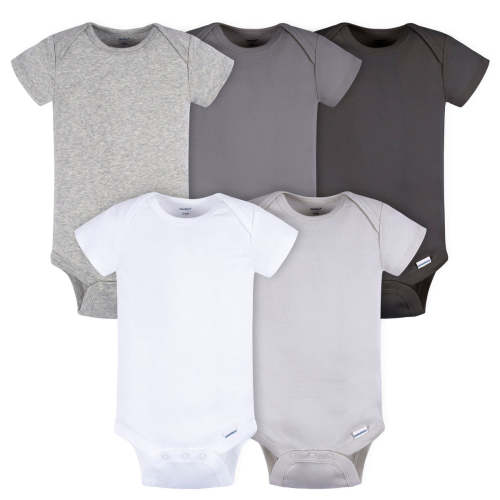 5-Pack Baby Neutral Greys Short Sleeve Onesies® Bodysuits – Gerber Childrenswear