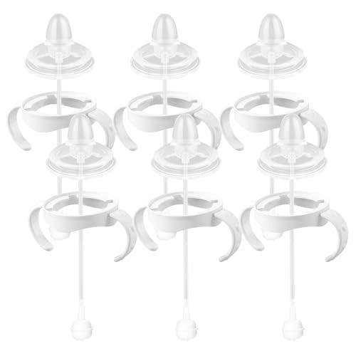 Spout Sippy Cup Conversion Kit for Philips Avent Natural Baby Bottles, Soft top and Weighted Transition Cup Kit with Handles, Pack of 6