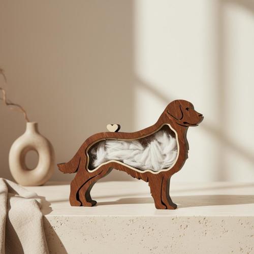 Wooden Dog Piggy Bank for Kids and Pet Lovers, Layered Wood Animal Money Box for Nursery Decor, Personalized Golden Retriever Gift for Him