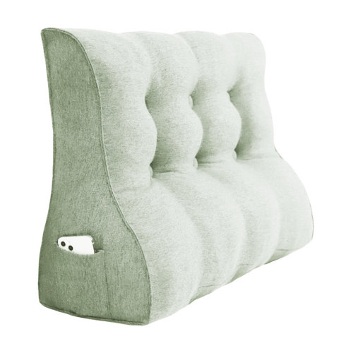WOWMAX Sit-up Back Comfort Linen Bed Rest Back Contour Headboard Wedge Reading Pillow & Reviews | Wayfair