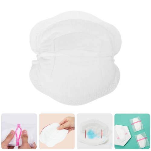 Hemobllo 24pcs Breastfeeding Pads Thin and Breathable Non-Woven Fabric Maternity Nursing Pads White