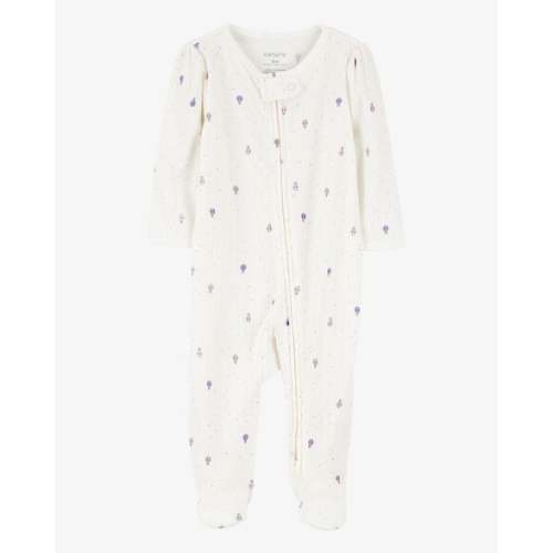 Baby Girl Air Balloon 2-Way Zipper Textured Sleep and Play | Carter's - 3M