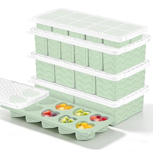 Silicone Freezer Molds for Food, 5-Pack with Steel Rim for Meal Prep | 100% Food-Grade Silicone, BPA-Free, Oven and Dishwasher Safe. Perfect for Freezing Lasagna, Casseroles, Soups & Sauces