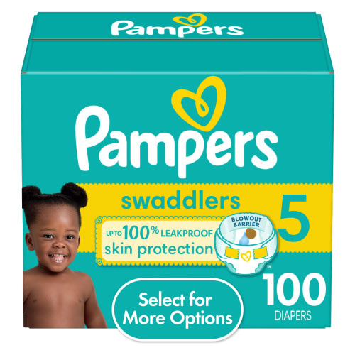 Pampers Swaddlers Diapers, Size 5, 100 Count (Select for More Options)