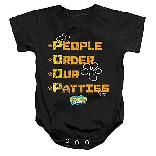 LOGOVISION Spongebob People Order Our Patties Unisex Infant Snap Suit for Baby