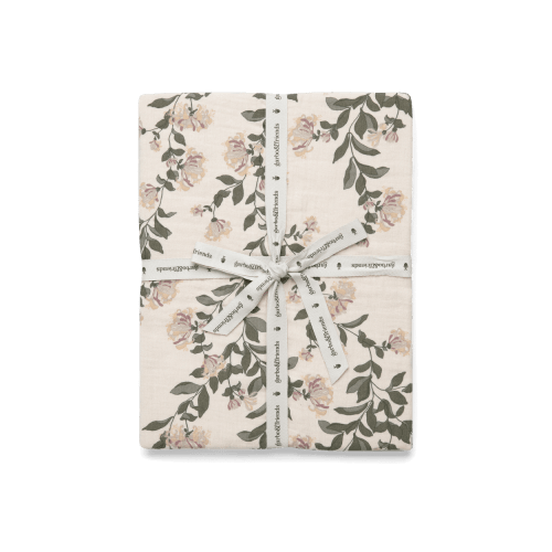 Muslin Fitted Crib Sheet | Honeysuckle by Garbo & Friends – Maude Kids Decor