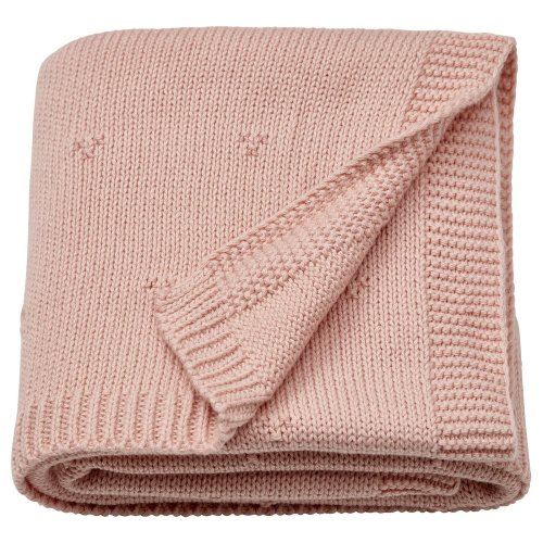 LEN Baby blanket - pink/knitted 70x90 cm (27 1/2x35 3/8 ")