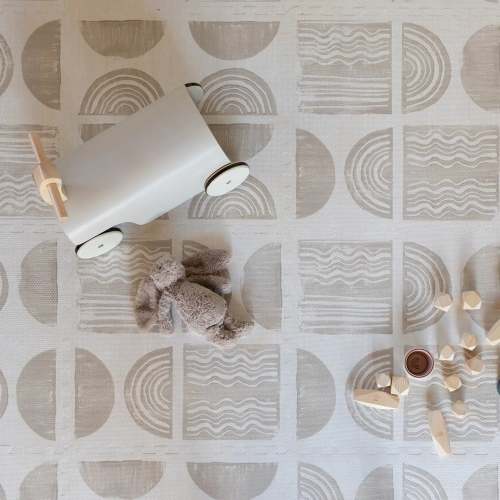 Boho Beige Foam Play Mat - Ada in Pebble | House of Noa