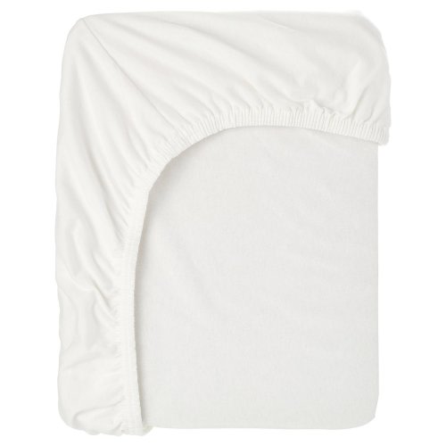 BARNDRÖM Fitted sheet for junior bed - white 27 1/2x63 "