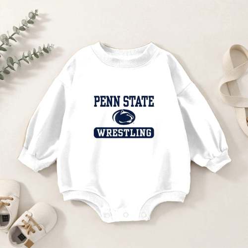 Penn State Nittany Lions Wrestling Officially Li Baby Romper Sweatshirts Kids's 0-3M White sold by Casdorphsiby | SKU 1737382657 | Printerval