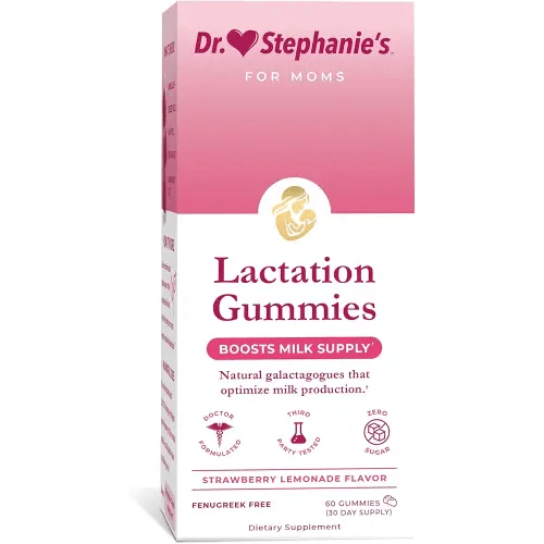 Dr. Stephanie's Lactation Gummies - Boost Milk Supply with Natural Galactagouges for Breastfeeding Support - No Fenugreek & No Sugar