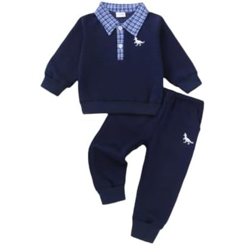 Rosibel Toddler Baby Boy Clothes Set 2 Piece Fall Winter Outfits for 1-5Y