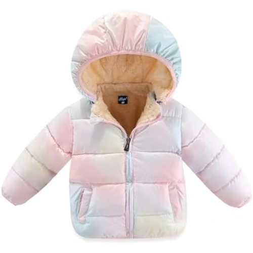 Toddler Baby Hooded Down Jacket Boys Girls Kids Thicken Warm Winter Coat Outerwear 1-7t