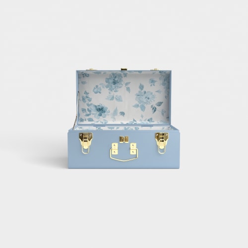Keepsake Mini Trunk - Light Blue - Shaw's Garden
