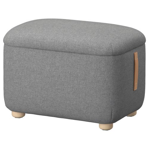 OSKARSHAMN Ottoman with storage - Tibbleby beige/gray