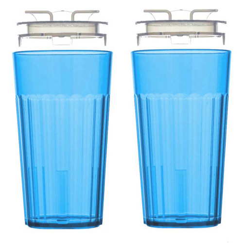 Reflo Smart Cup (Blue 2-Pack) Open Training Cup, Toddler Cup, No Suction 6oz, 360 Control-Flow, USA MADE Premium High-Impact Plastic