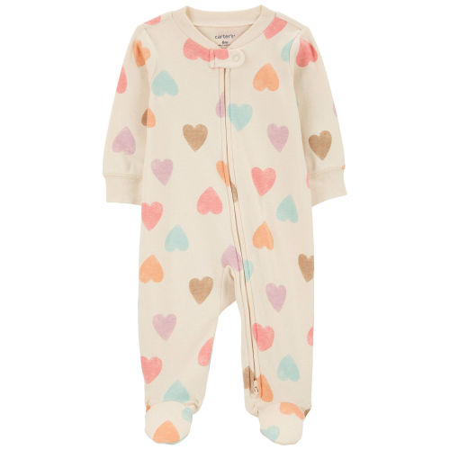 Baby 1-Piece Heart Footed PJs - Carter's | Carter's