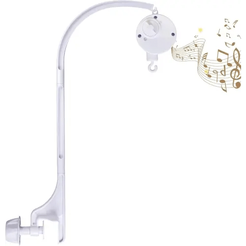 24 inch Baby Crib Mobile Bed Bell Holder Arm Bracket, with Music Box, The Foundation can be Adjusted Width-DIY Toy Decoration