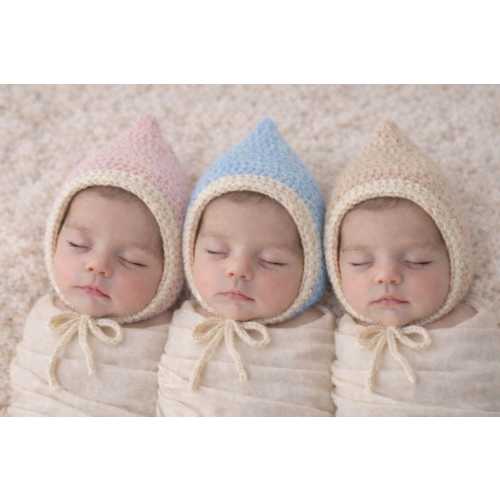 Baby hats, crochet pixie bonnet. Baby wear, photography prop. Various colours available.