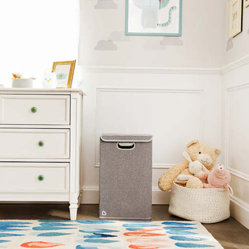 Nursery Hamper | Grey Laundry Hamper | Munchkin