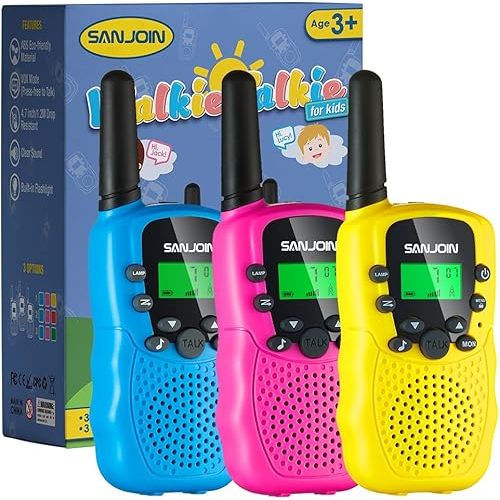 Walkie Talkies for Kids Games Outdoor Toys for 3-12 Year Old Boys Girls, 3 Miles Long Range Walkie Talkie to Camping Hiking, 4 Year Old Girl Birthday Gifts for 3 4 5 6 7 8 9 Year Old Boy Girl Gift