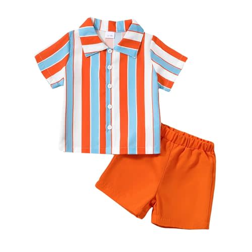 KIMI BEAR Toddler Boys Clothes Baby Boy Outfit Summer Shirt Little Boy Shorts Set Cotton Clothes for Boys