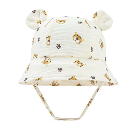 Staki Baby Sun Hat Infant Toddler Boys Girls Sun Protection Bucket Hat Wide Brim Summer Beach Hat Coffee,3-12 Months