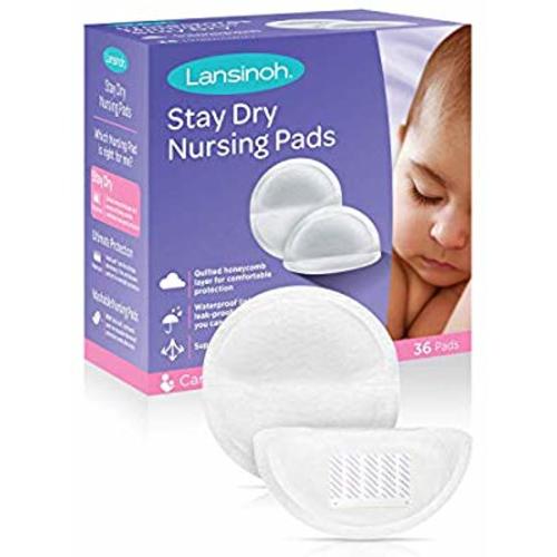 Lansinoh Stay Dry Disposable Nursing Pads for Breastfeeding, 36 count