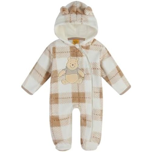 Magic Threadz Disney Clothes Baby Boys Pram One-Piece Sleeper with Hood, Soft Cozy Outfit for Infants (0–9M)