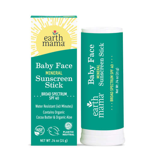 Baby Face Mineral Sunscreen Face Stick SPF 40 | Earth Mama