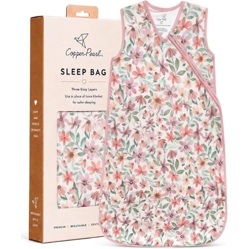 Copper Pearl Baby Sleep Sack, Natalie - 1.0 TOG All-Season Wearable Blanket for 0-6 Months, Sleeveless Sleep Sack for Baby Boy or Girl