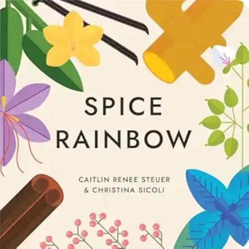 Spice Rainbow Board Book Poems About Color and Food Facts for Early Reader Baby 0-12M and Toddler Learning Resource 1-4 Years Preschool Classroom Teacher Must Have