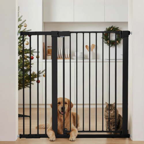 Baby Safety Gate, 36" Tall, 29.5-43.3" for Stairs and Doorway, Pet Gate for Ages 6 to 36 Months,Black