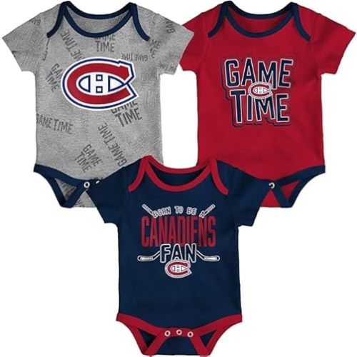 Infant Montreal Canadiens Game Time 3-Piece Creeper Set