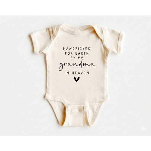Handpicked For Earth By My Grandma In Heaven Baby Bodysuit